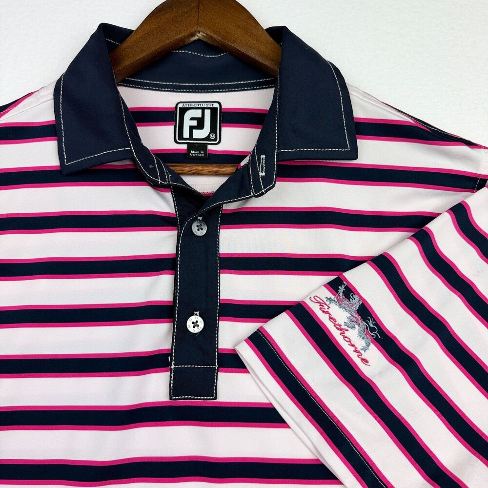FootJoy Athletic Fit Golf Polo Medium Striped